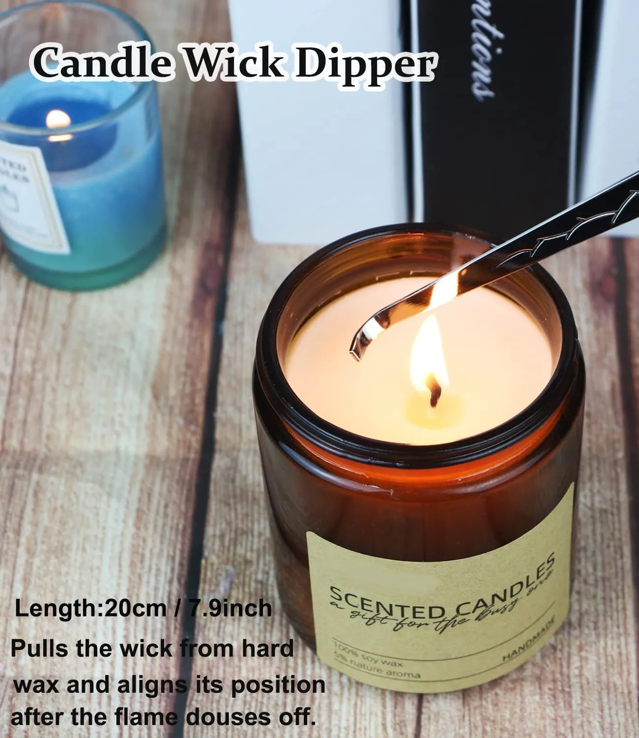 4 in 1 Candle Accessory Kits,Candle Snuffer,Candle Wick Cutter Trimmer and Candle Wick Dipper, Rechargeable Candle Lighter with Gift Bag, Candle Care Kit for Gifts Candle Lovers (Silver)