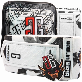 42" 4x Elbow Wraps for Weightlifting (1 Pair) - Elastic Elbow Compression Braces - Weight Lifting Gym Straps - Support for Powerlifting, Fitness, Gym Workout, & Bench Press (White Camo)