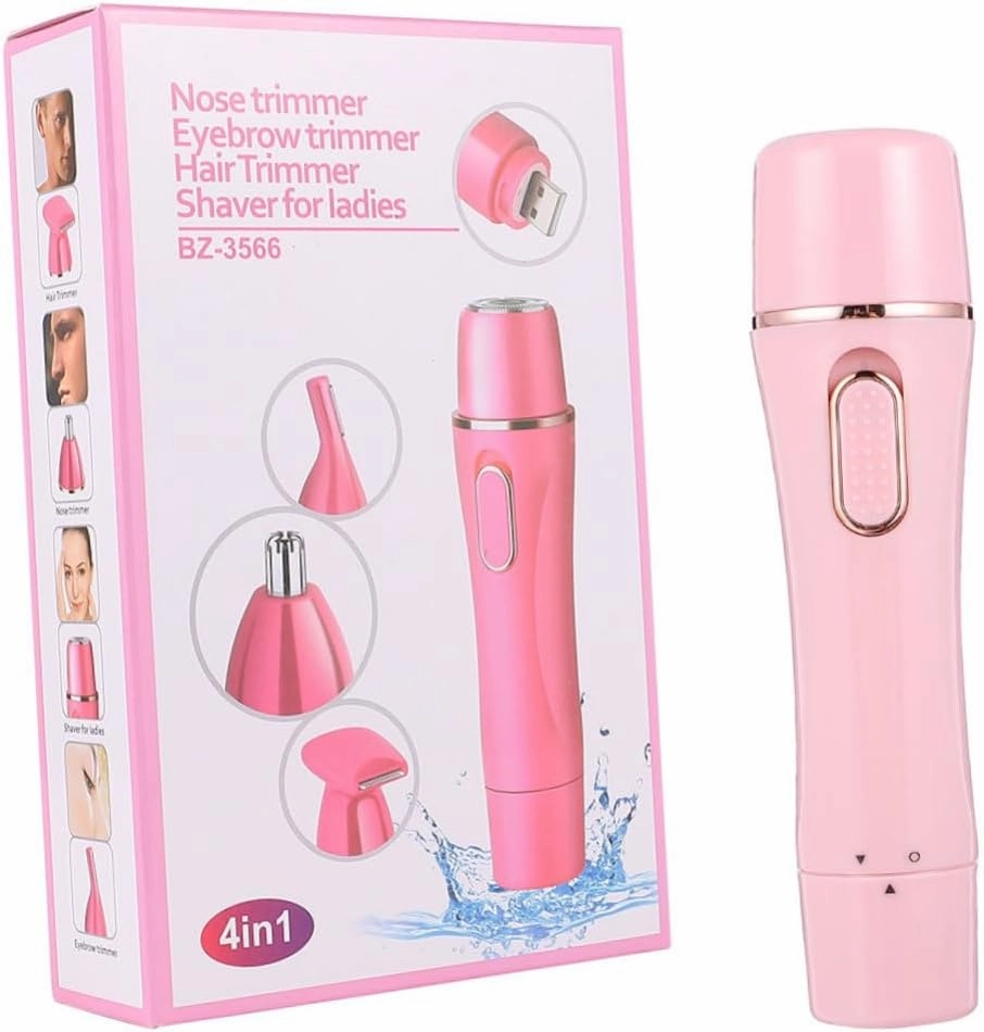 4 1 USB Rechargeable Women Hair Removal Device Epilator Eyebrow Trimmer Nose Hair Trimmer Sideburns Razor Portable for Travel