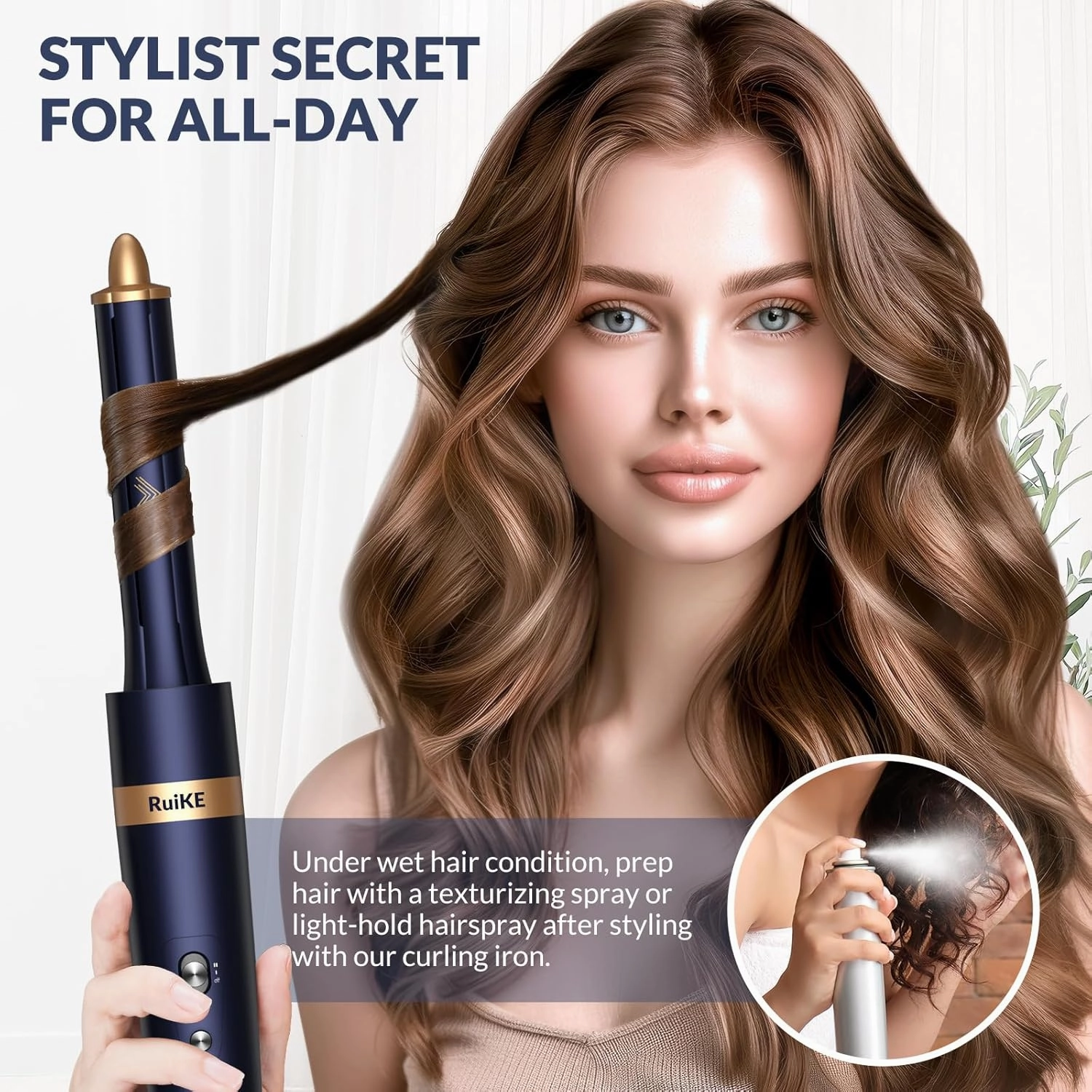 4-in-1 Hot Air Styler & Hair Dryer Brush – 110,000 RPM High-Speed Brushless Ionic Blow Dryer for Fast Drying, Curling, Straightening, Suitable for All Hair Styler - No Heat Damage