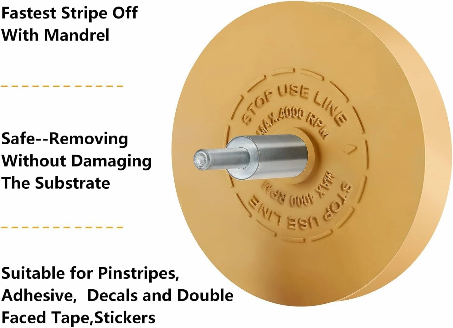 4 Pack Decal Remover Eraser Wheel Rubber Eraser Wheel for Drill Removes Car Stripes Vinyl Tapes and Graphics Rubber Eraser Wheel Tool Kit for Cars, RV, Motorcycles Sticker Remover Tool