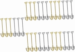 4sets 6pcs Miniature Shovel Adornments Antique Style Mini Gardening Tools for Dollhouse Fairy Garden Decor Enhance Imagination Creativity with Design 6pcs*4