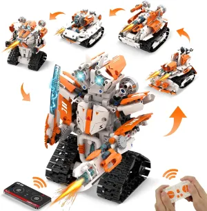 5 in 1 STEM Robot Building Kit, App & Remote Control Robot RC Toy for Kids, 689 Pcs Building Blocks Set, DIY Engineering Robotics Birthday Gift for Boys Girls Age 6 7 8 9 10 11 12 14  Year old