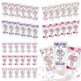 50 Pcs Christian Hand Cream Gifts Bulk Religious Bible Verse Inspirational Figure Hydrating and Soothing Hand Lotion for Wedding Guests Baby Shower Party Favors Supplies