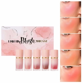 5 Pcs Liquid Blushes Breathable Matte Blushes Natural Look Blushes Face Nourishing Blushes Makeup Supplies