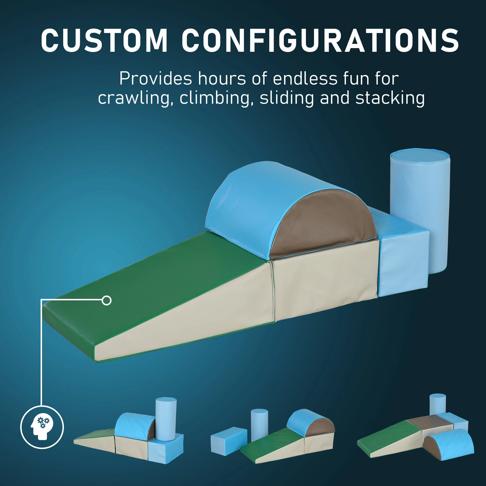 5-Piece Soft Foam Climber: Toddler Stairs, Ramp, Safe Playset for Preschoolers