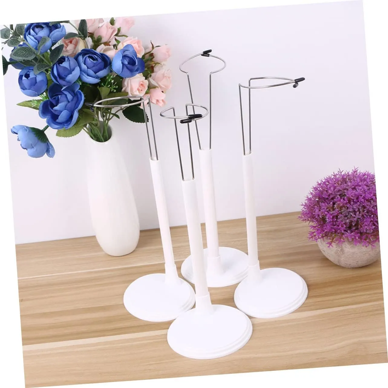 5pcs Doll Displaying Stand Action Figure Stands Simple Rack for Dolls Flat Bottom Stable