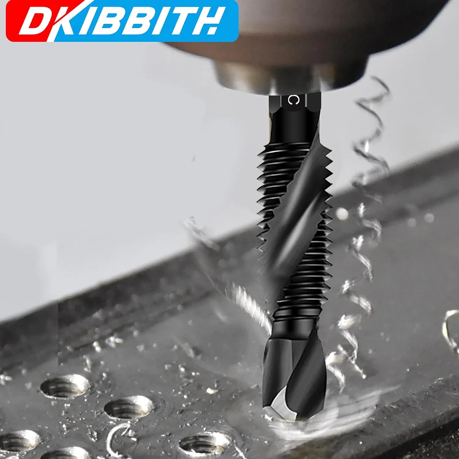 6-Piece 1/4-20NC Combination Drill Tap Bit Set SAE, Made of High-Speed Steel with Anti-Rust Blackened Coating, Ideal for Soft Metal, Wood & Plastic, 1/4” UNC-20 Thread Size, 1/4” Hex Shank