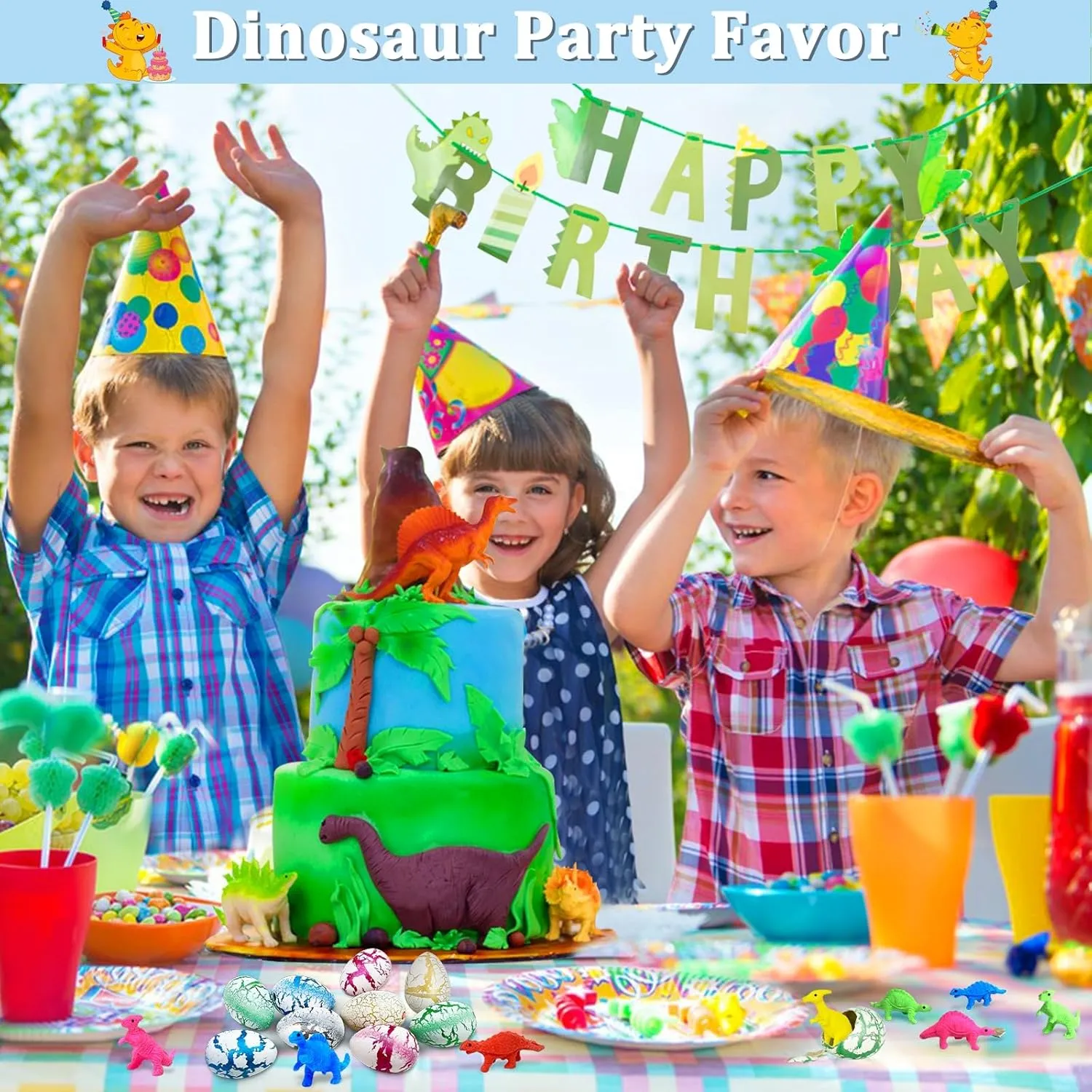 60 Pcs Hatching Dinosaur Eggs Party Favors for Kids Toddlers, Novelty Grow in Water Dino Eggs with Toys Inside Birthday Gifts Goodie Bag Stuffers, Treasure Box Prize for Classroom, Pinata Fillers