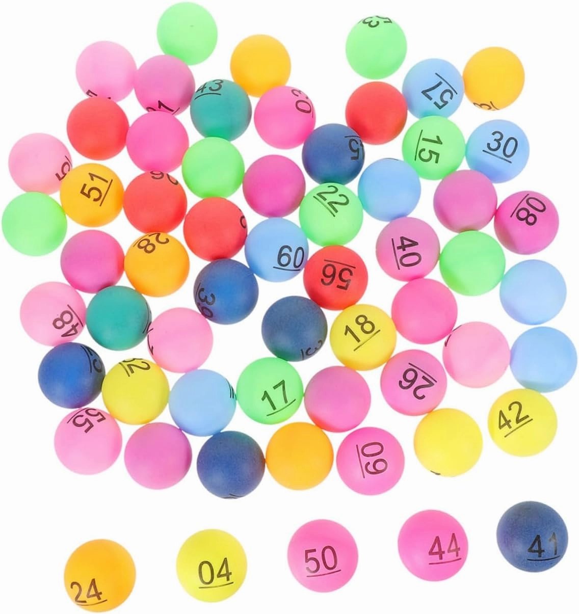 80pcs Multicolored Plastic for Raffles Parties Events Quality for Fair Draws for Bingo Lottery Entertainment Venues