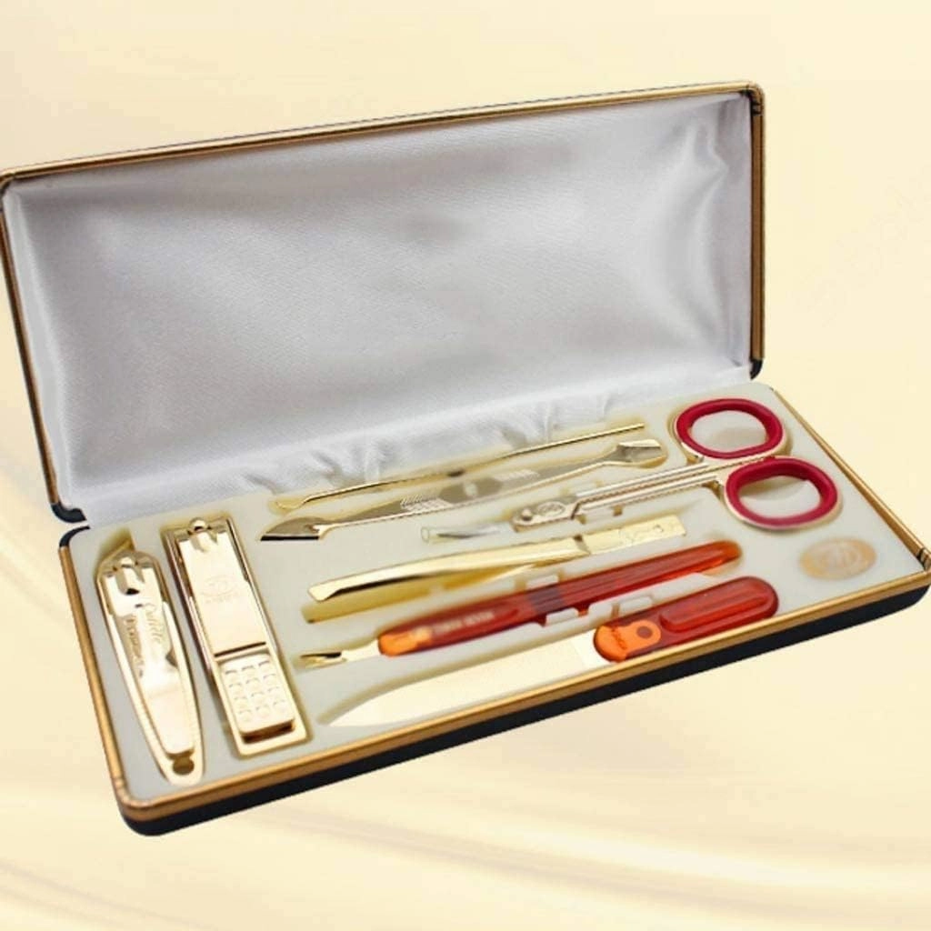 8/10pcs Stainless Steel Manicure Set Nail Care Tools Pedicure Nail Clipper Kit with Mini Finger Nail Cutter Clipper File Scissor Safe and Sharp (Size : 10pcs)