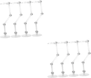 8pcs Action Figure Display Stand Wear-resistant Doll Support Base for Toy Models Assembly Holder for Collectors and Retail Displays