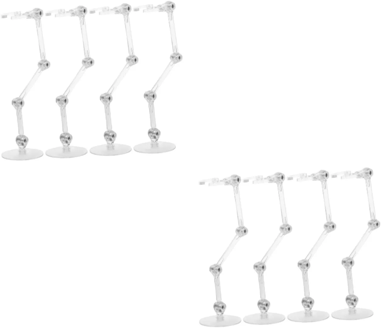 8pcs Action Figure Display Stand Wear-resistant Doll Support Base for Toy Models Assembly Holder for Collectors and Retail Displays
