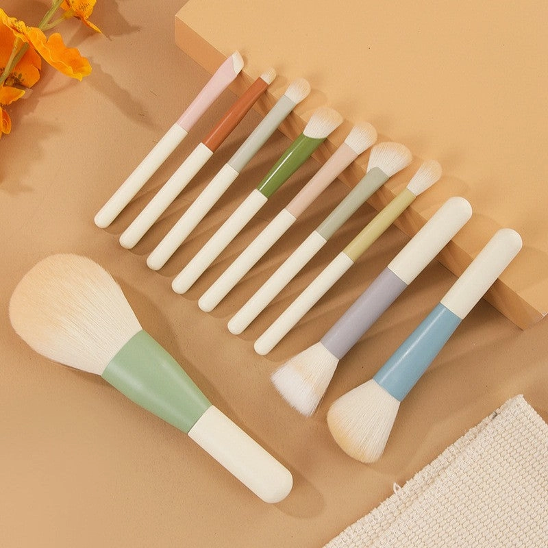 【MB74】10Pcs Soft Mini Portable Travel Makeup Brushes