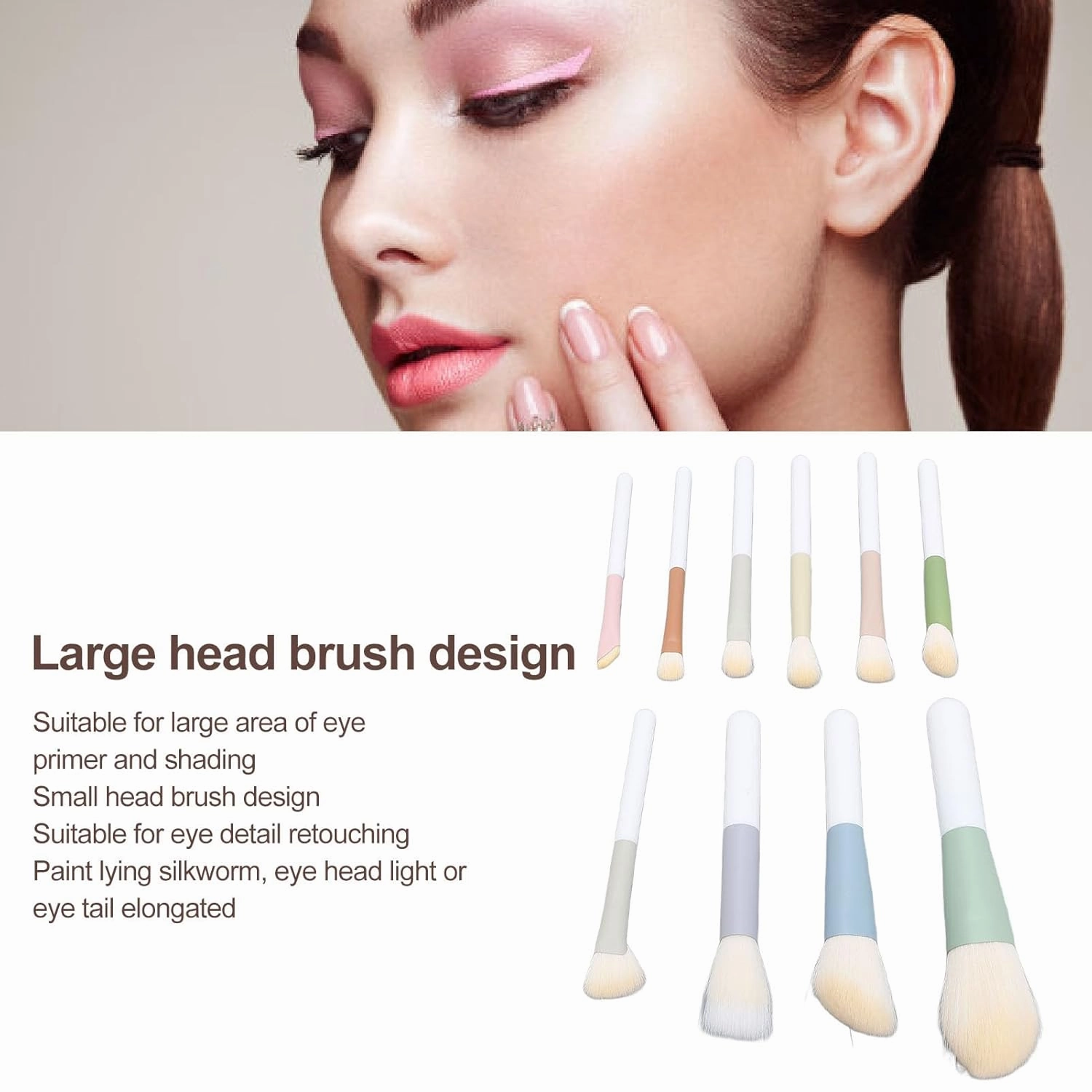 【MB74】10Pcs Soft Mini Portable Travel Makeup Brushes