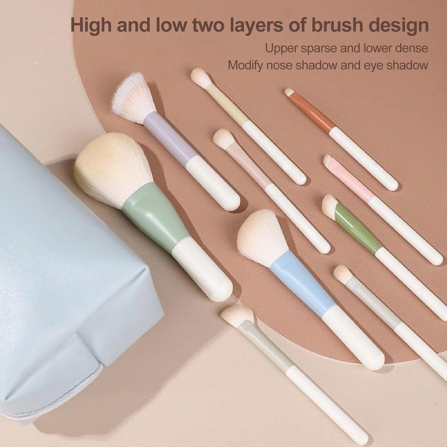 【MB74】10Pcs Soft Mini Portable Travel Makeup Brushes