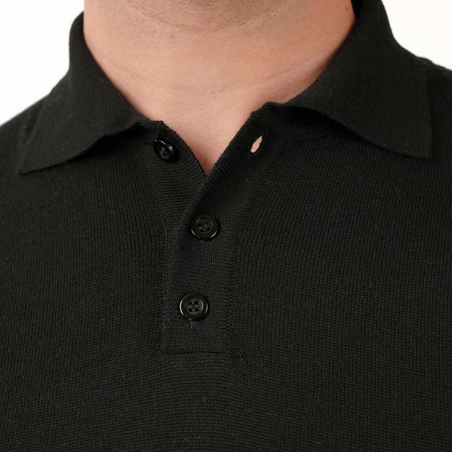| Premium Merino Wool Polo Shirt - Plain Model | Woolmark Certified | 100% Wool for Men