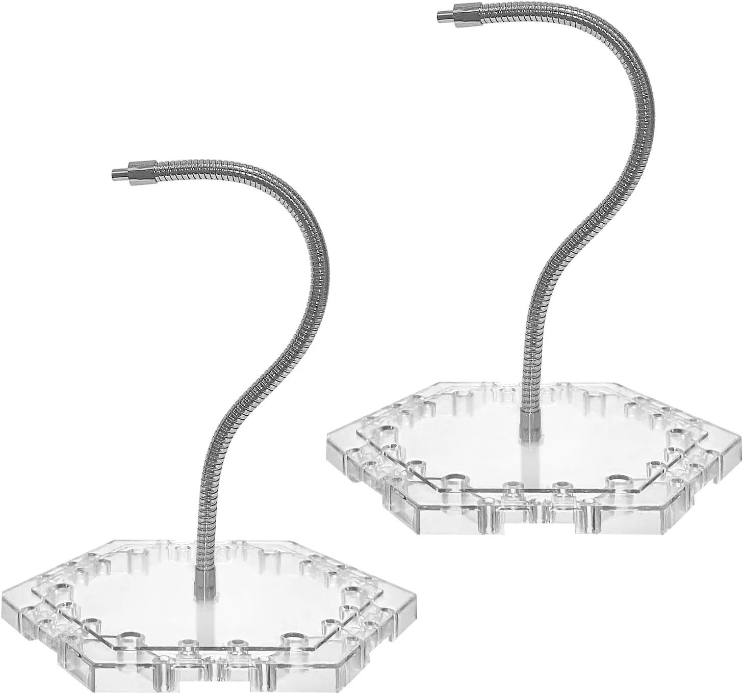 Action Base Display stand ,Doll Model Support Stand Compatible with 6-inch Action Figures HG RG SHF 1/144 Gundam Model Toys（2PCS Clear）