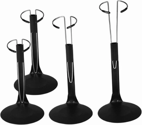 Action Figure Stand, 4PCS Doll Stand, 1/6 Action Figure Stand, Adjustable C-Shape Doll Holder Stand, Easy to Install Metal Doll Display Stand for Waist to Feet 5.1-8.3 Inch Dolls