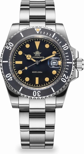 ADDIESDIVE 41MM Men's Quartz Watch Stainless Steel Bracelet Dive Watch