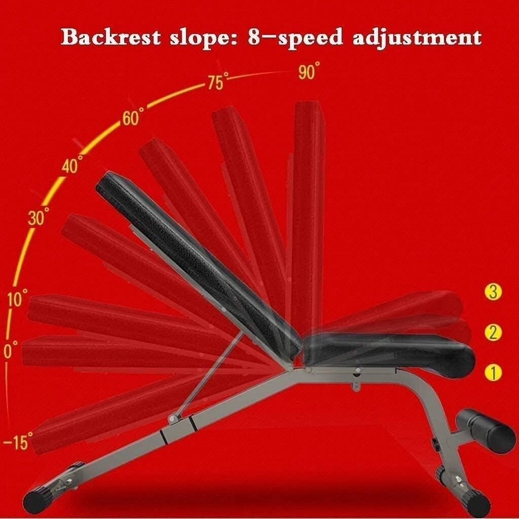 Adjustable Weight Bench Dumbbell Bench Household Folding Sit-up Aids Flying Bird Bench Stool Home Fitness Equipment,Multi-Functional Fitness Chair