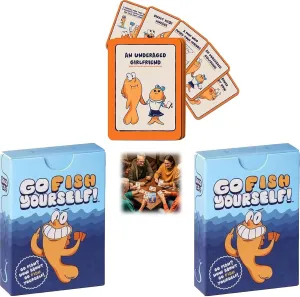 Adult Version of Go Fish Card Game, Hilarious Party, Interactive Fun Game for 2 Or More Players, A New Fun Gift for Friends, Coworkers and Family (2PCS)