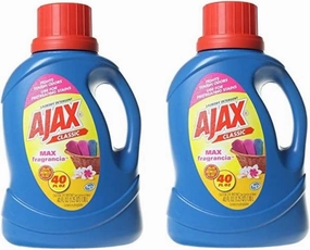 Ajax Laundry Detergent Liquid 40oz HE Classic (Package May Vary) Pack of 2