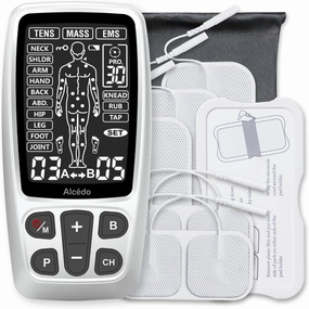 Alcedo TENS Unit   EMS Combination Machine Muscle Stimulator for Pain Relief, Electric Rechargeable Pulse Massager with 41 Modes for Back/Neck Pain Therapy, HSA FSA Eligible