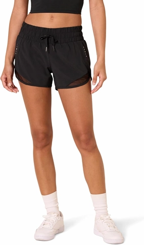 Amazon Essentials Women's Regular-Fit Athletic Ruched Waistband Woven Running Short