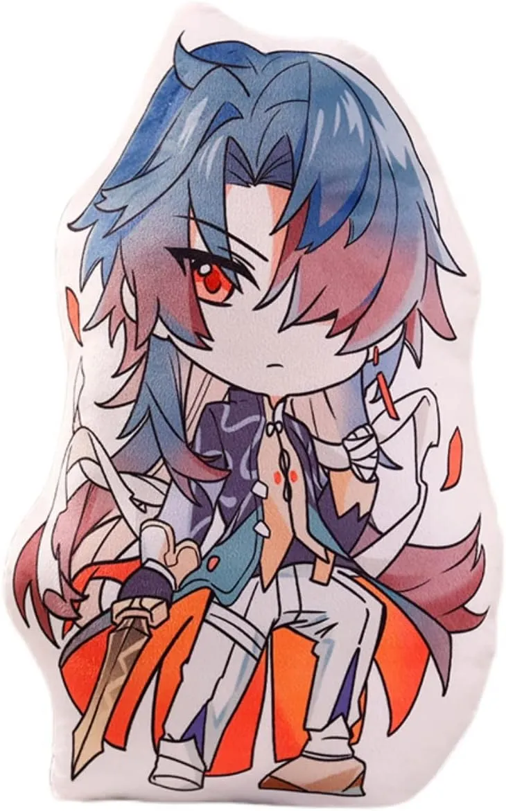 Anime Figure Plush Pillow Plush Toy Throw Pillow for Halloween Cosplay Decorations Birthday Toys 17.7in (Blade)
