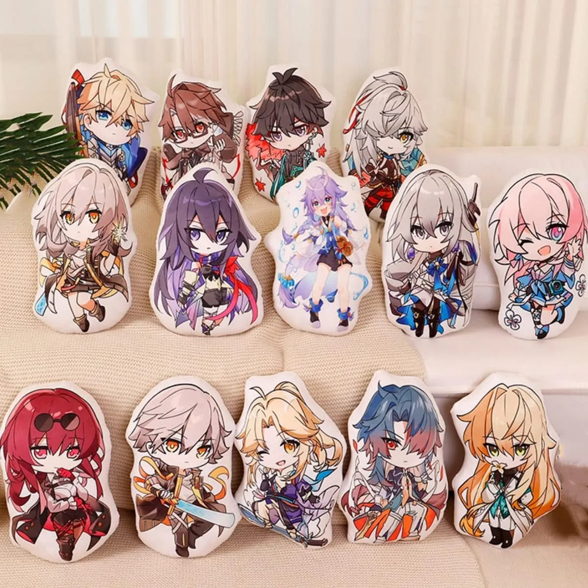 Anime Figure Plush Pillow Plush Toy Throw Pillow for Halloween Cosplay Decorations Birthday Toys 17.7in (Caelus)