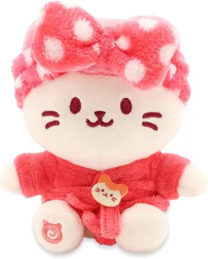Anirollz Stuffed Animal Plush Toy – Spa Sitting Plush Doll Kittiroll in Robe | Soft, Squishy, Warm, Cute, Comfort, Safe | Birthday