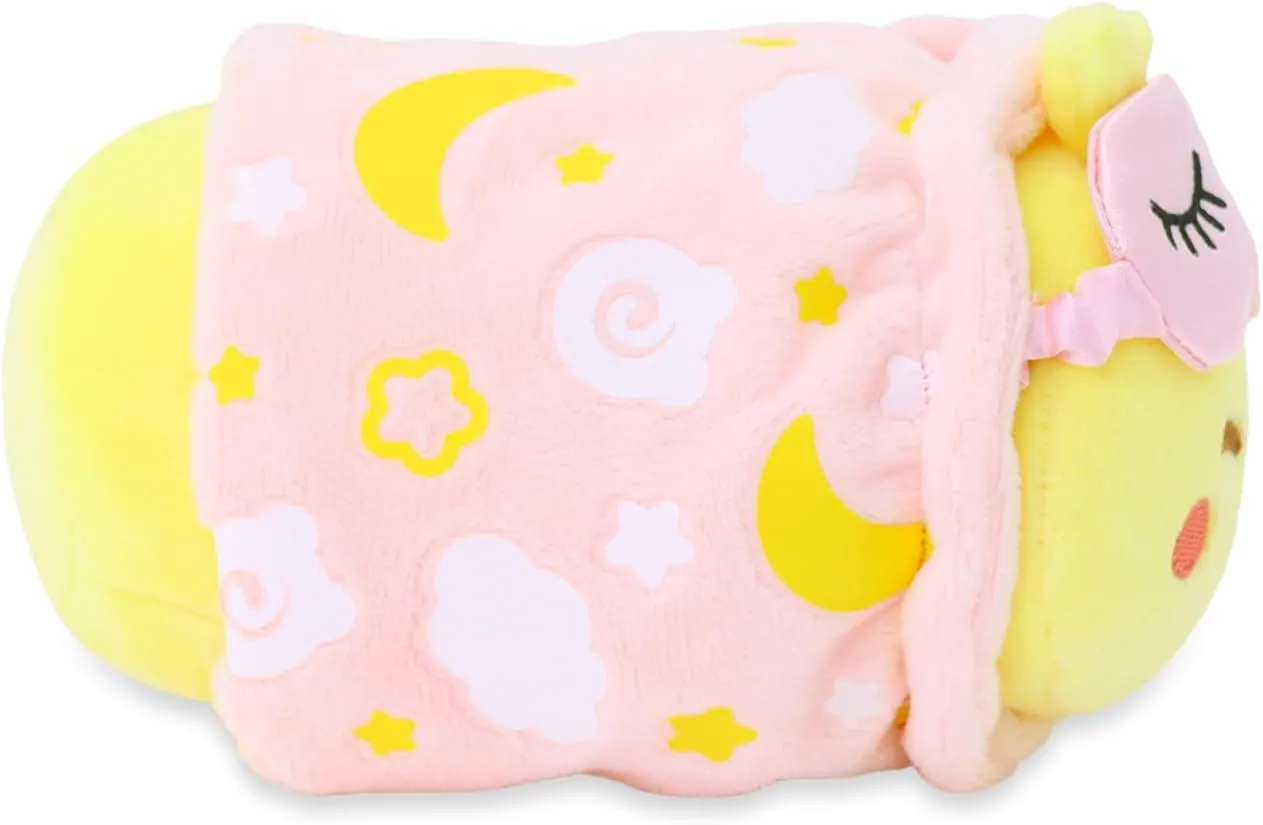 Anirollz Stuffed Animal Plush Toy – Spa Small Outfitz Plush Doll Chickiroll with Eye Mask | Soft, Squishy, Warm, Cute, Comfort, Safe | Birthday
