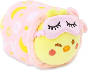 Anirollz Stuffed Animal Plush Toy – Spa Small Outfitz Plush Doll Chickiroll with Eye Mask | Soft, Squishy, Warm, Cute, Comfort, Safe | Birthday