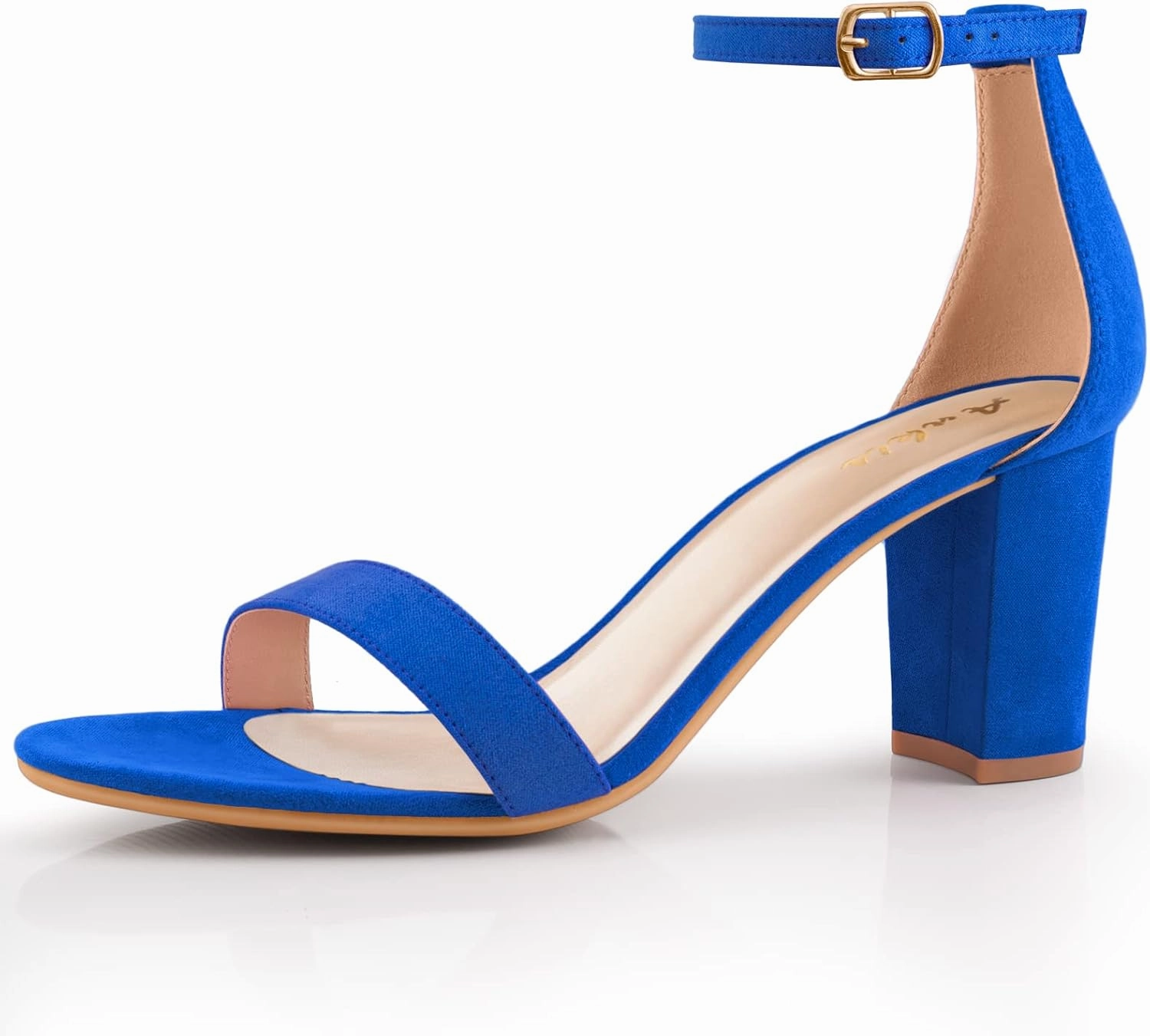 Ankis Heels for Women Open Toe Ankle Strap Chunky Heel Sandals 2.75 Inch