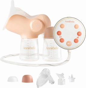 Annabella Electric Breast Pump - Simulates Baby’s Tongue with Adjustable Shield (18-24mm), FSA/HSA Eligible