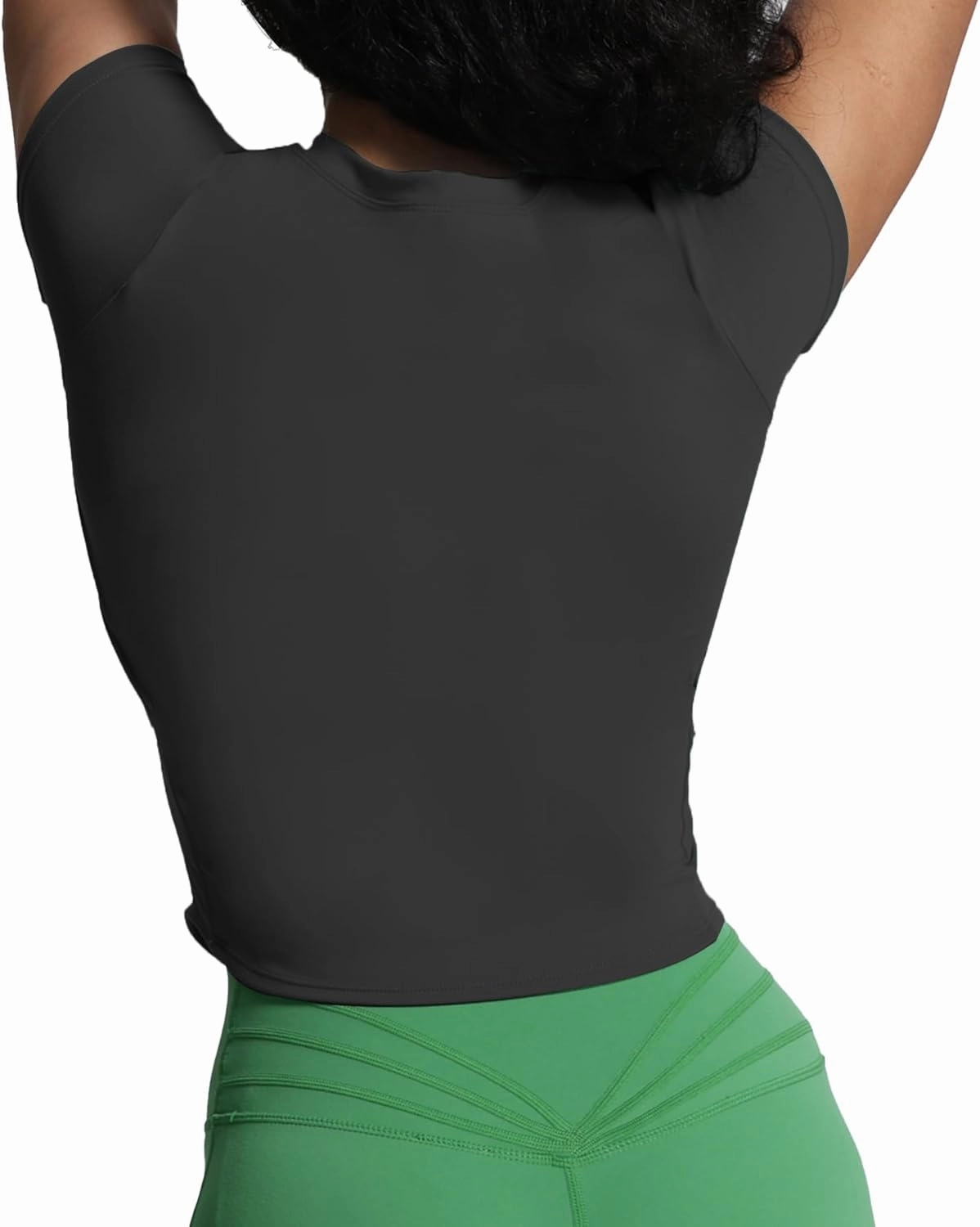 Aoxjox Women's Short Sleeve T-Shirts GEO Baby Tee Workout Gym Yoga Crop Top