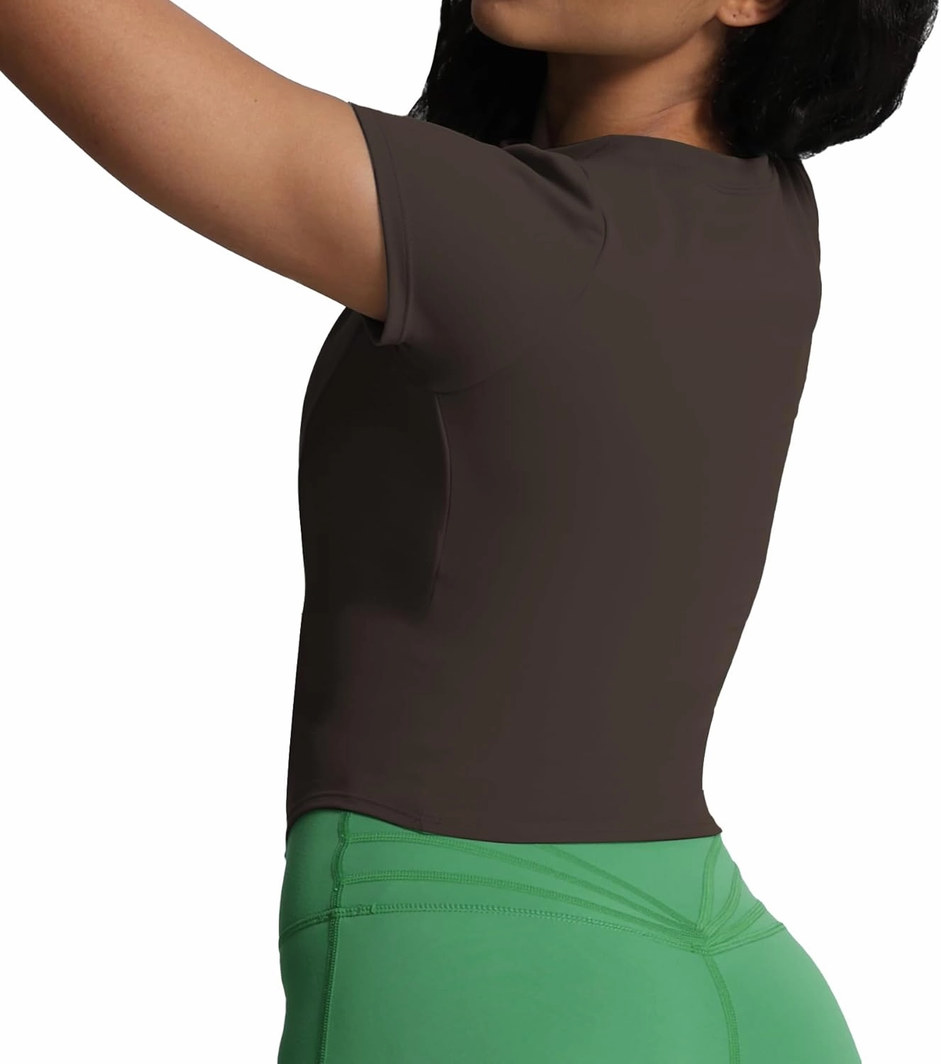 Aoxjox Women's Short Sleeve T-Shirts GEO Baby Tee Workout Gym Yoga Crop Top