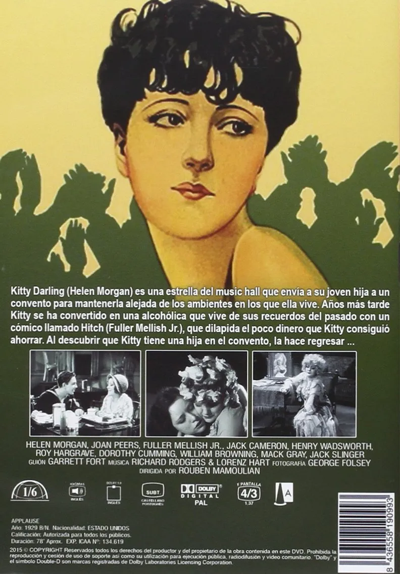 Applause (1929) [ NON-USA FORMAT, PAL, Reg.0 Import - Spain ]