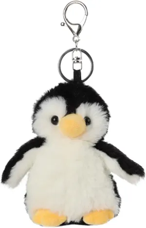 Apricot Lamb Cute Antarctic Toys Plush Black Penguin Stuffed Animal Soft Keychain for Kids Bag, Purse, Backpack, Handbag (5 Inches)