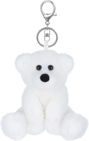 Apricot Lamb Cute Arctic Toys Plush White Polar Bear Stuffed Animal Soft Keychain for Kids Bag, Purse, Backpack, Handbag (4.5 Inches)