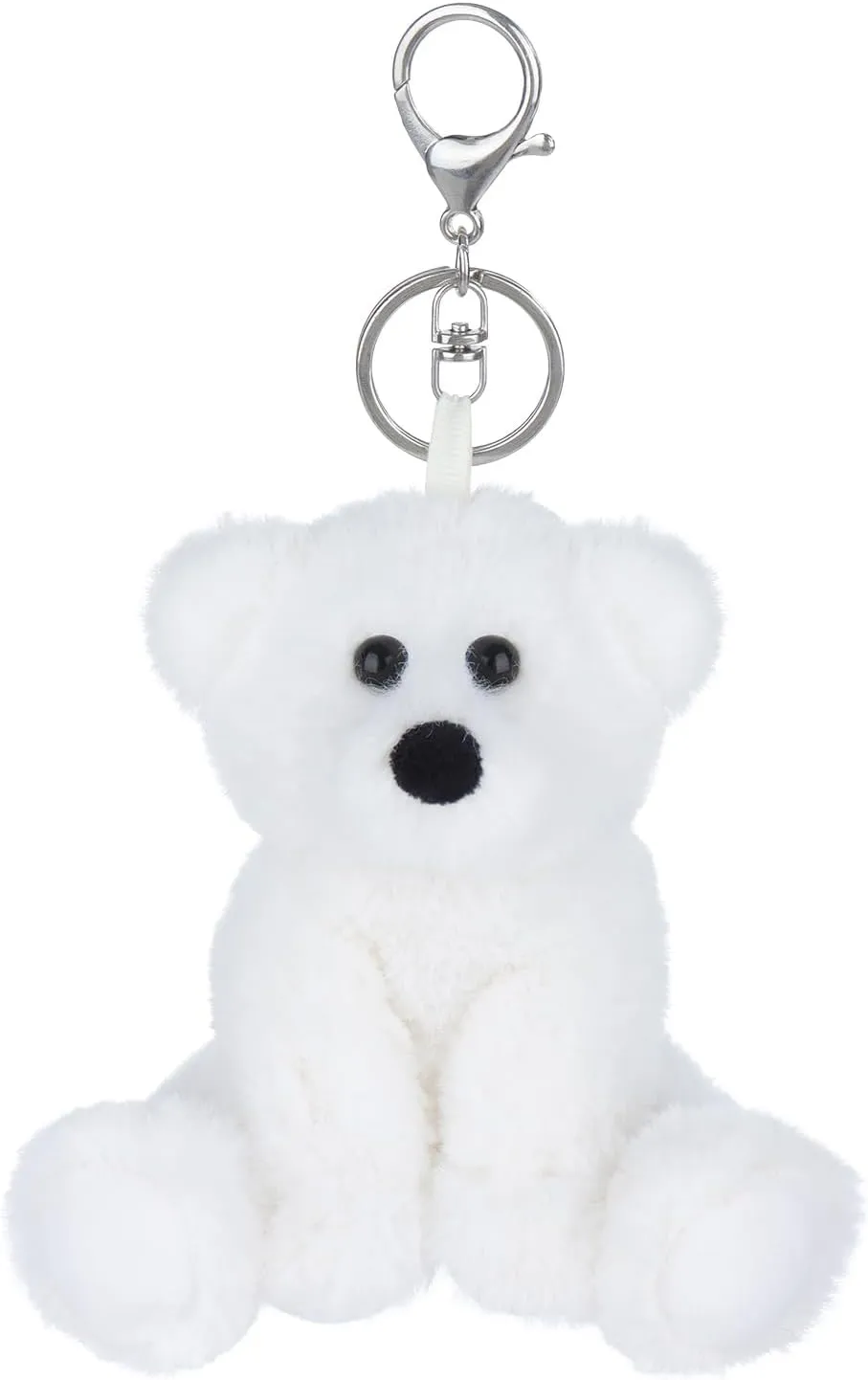 Apricot Lamb Cute Arctic Toys Plush White Polar Bear Stuffed Animal Soft Keychain for Kids Bag, Purse, Backpack, Handbag (4.5 Inches)