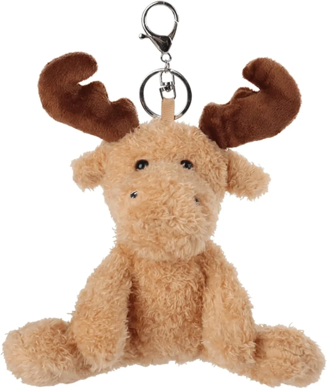 Apricot Lamb Cute Toys Plush Brown Reindeer Stuffed Animal Soft Keychain for Kids Bag, Purse, Backpack, Handbag (6 Inches)