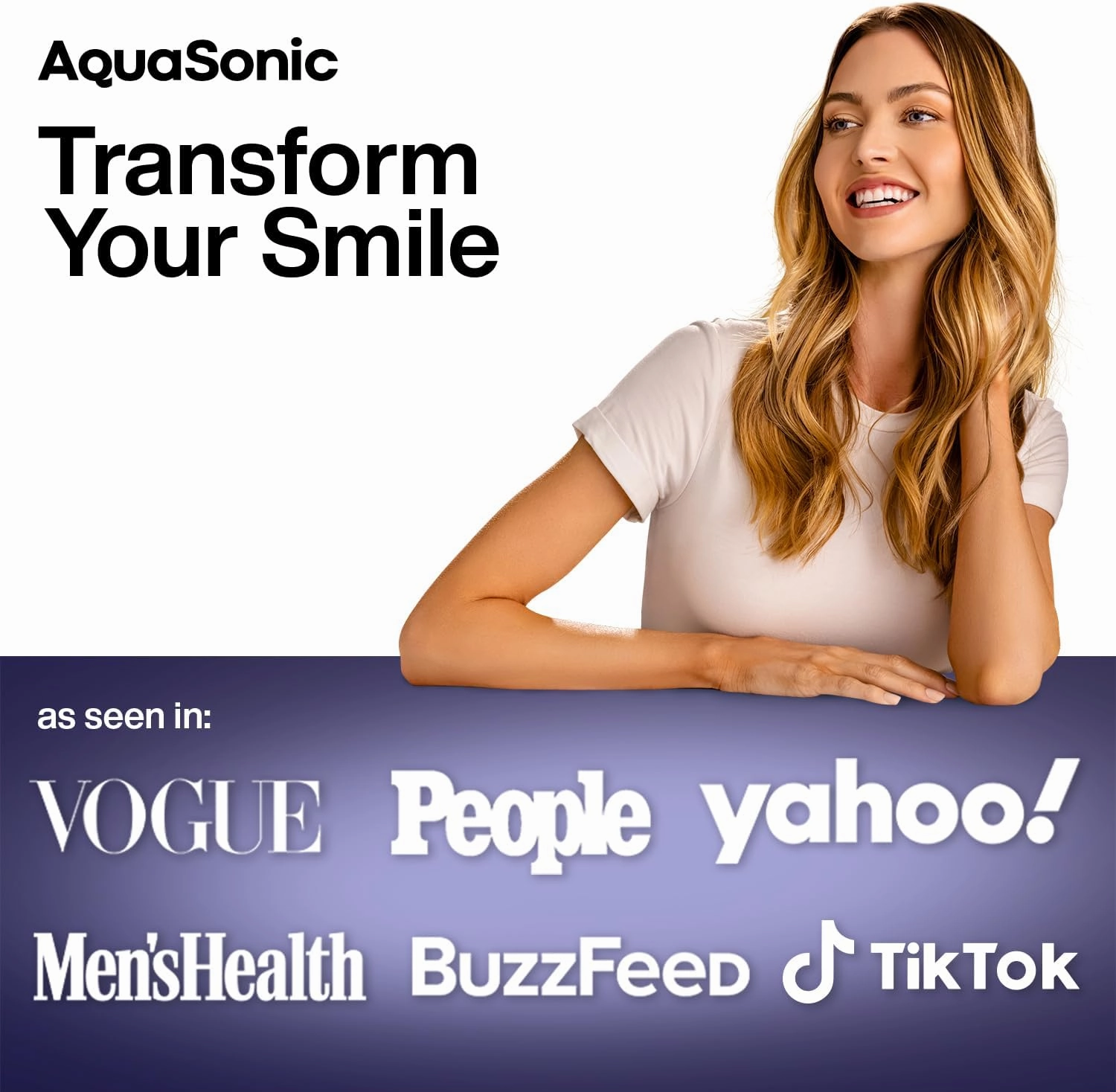 AquaSonic Icon Water Flosser Replacement Tips - 5 Tips, 4 Types: Standard, Periodontal, Orthodontic & Tongue Scraper - Genuine, Authentic Parts (Lilac)