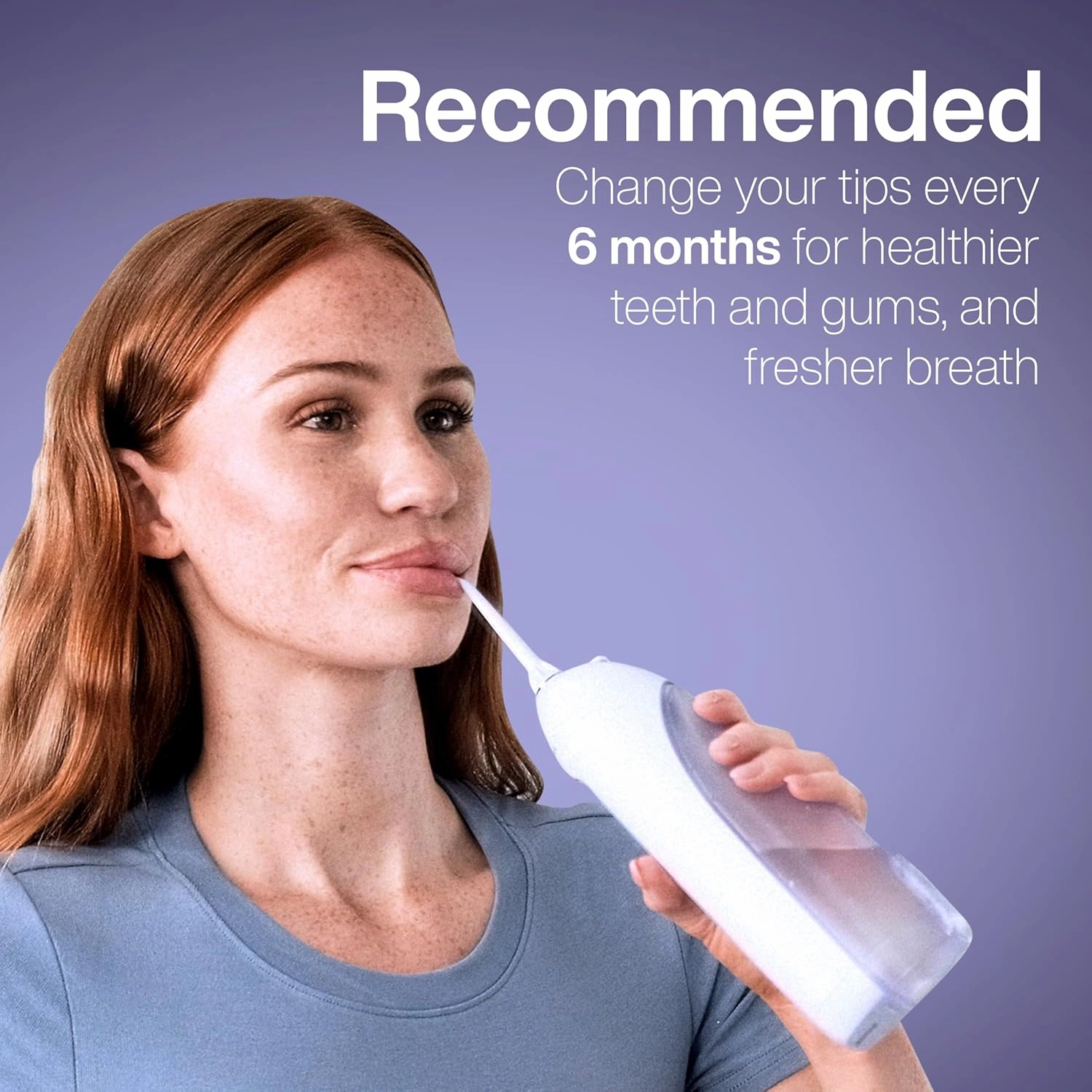 AquaSonic Icon Water Flosser Replacement Tips - 5 Tips, 4 Types: Standard, Periodontal, Orthodontic & Tongue Scraper - Genuine, Authentic Parts (Lilac)
