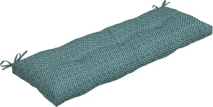 Arden Selections Outdoor Plush Classic Tufted Bench Cushion, 48 x 18, Water repellent, Fade Resistant, Tufted Bench Cushion for Bench and Swing 18 x 48, Alana Tile