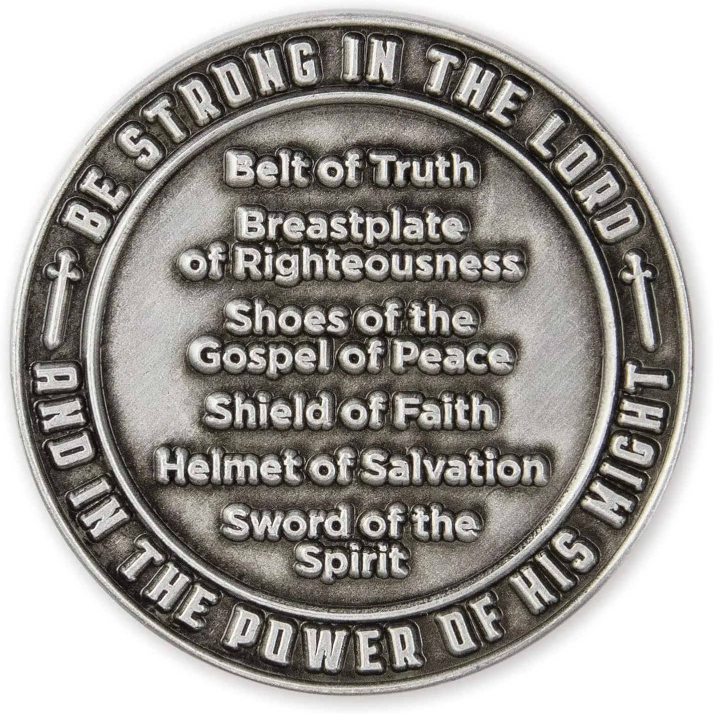 Armor of God Love Expression Coin for Public Servants & Law Enforcement, Keepsake Pocket Token of Prayer & Divine Protection for Men & Women, EDC Coin, Thinking of You Gift of Appreciation