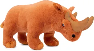 Arsnoitherium Plush, Realistic 16 Inch Arsnoitherium Stuffed Animal, Shaped Similar to Modern Rhinoceros Weighted Toy, Realistic Soft Crawling Rhino Zoo Toy, Unique Plush Doll for Kids