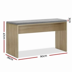 Artiss Dining Bench NATU Upholstery Seat Stool Chair Cushion Kitchen