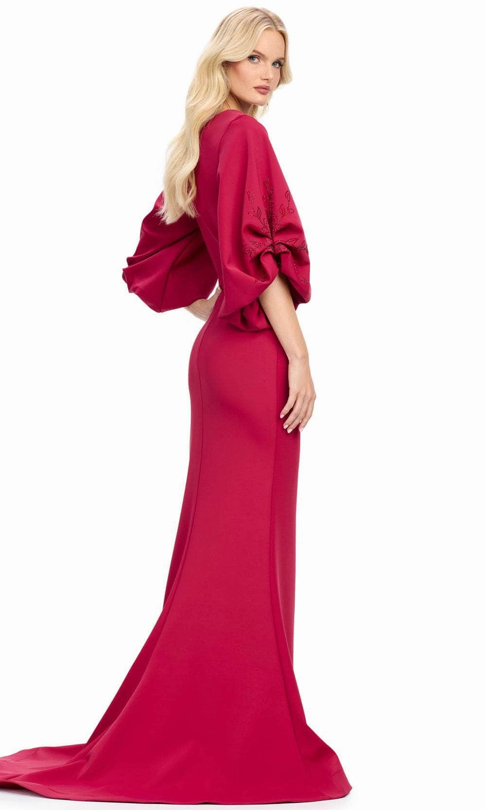 Ashley Lauren 11740 - Balloon Sleeve Mermaid Evening Gown